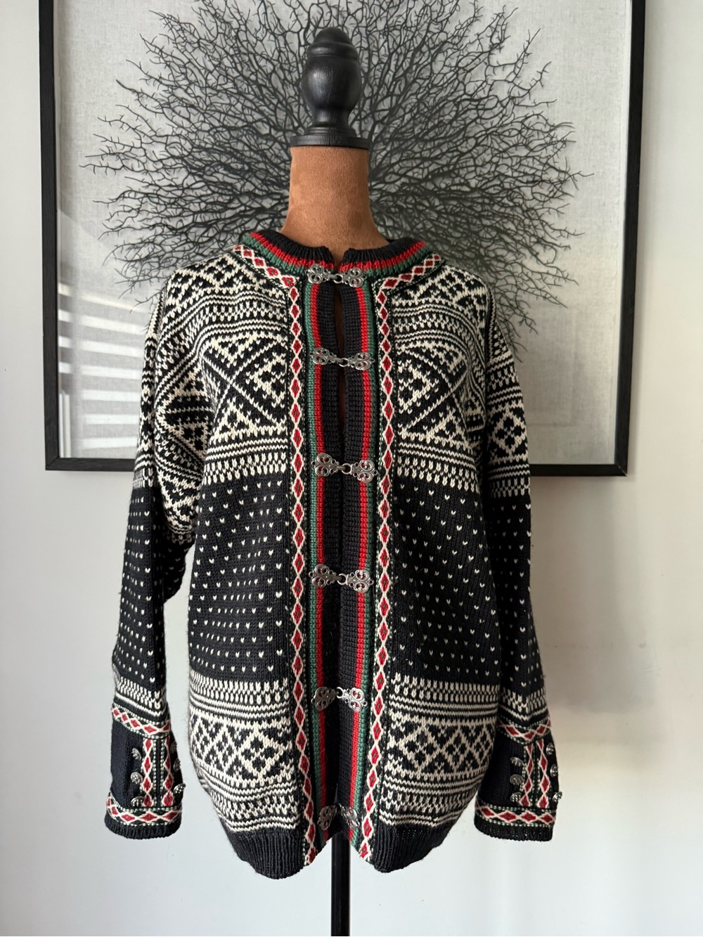 Dale of Norway Vintage Wool patterned cardigan (pewter clasps)